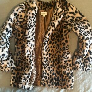 Boutique forever 21 Leopard Faux Fur Coat size S/P